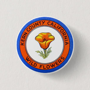 1910 Kern County California 3 Cm Round Badge