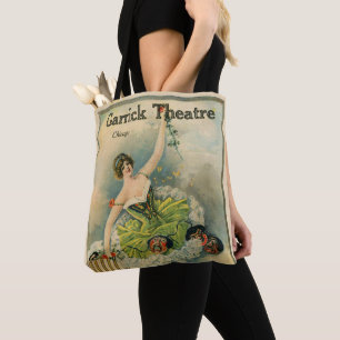 1910 Lovely Woman Thespian Garrick Theatre Chicago Tote Bag