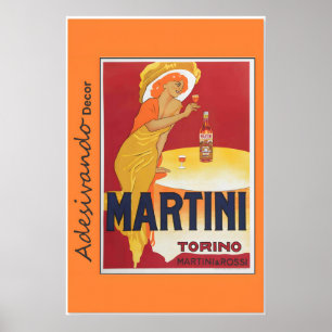 1910 Vermouth Martini Torino - Vintage Style Poster