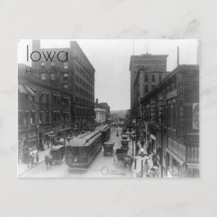 1910 View of Downtown Des Moines Postcard