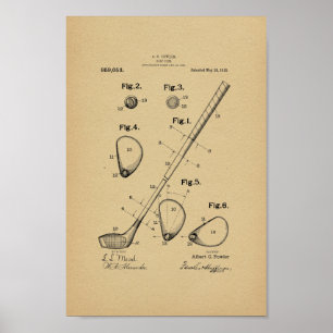1910 Vintage Golf Club Patent Art Print