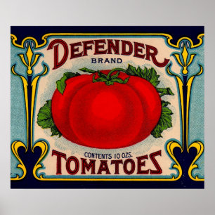 1910s Defender brand tomatoes label Poster
