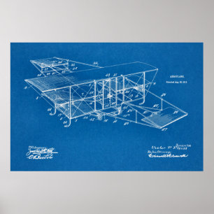 1911 Aeroplane Aeroplane Patent Art Drawing Print
