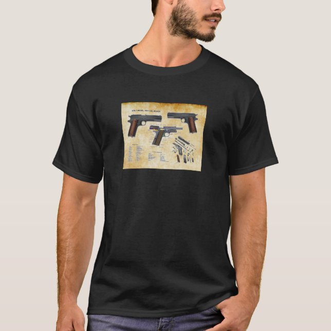 1911 COLT PISTOL T-Shirt (Front)