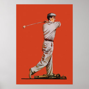 1911 Golf Watercolour Print