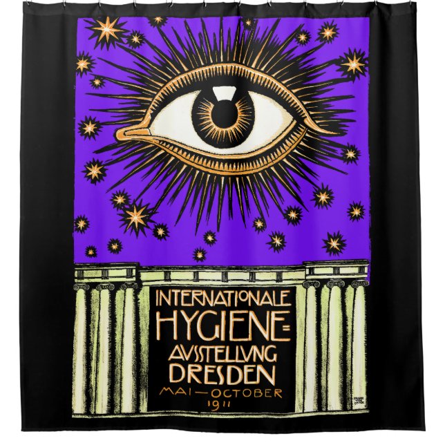 1911 International Hygiene Conference Dresden Shower Curtain (Front)