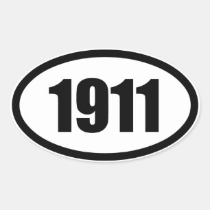 1911 OVAL STICKER