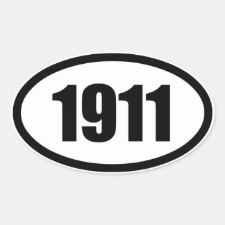 1911 OVAL STICKER