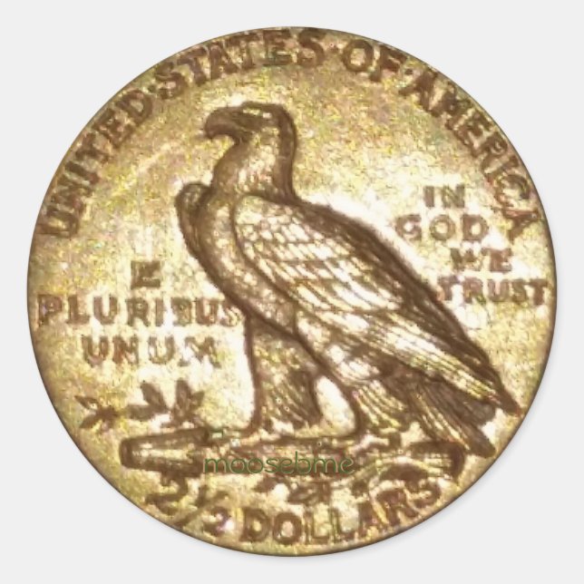 1912 2 1/2 Dollar Gold Eagle Sticker (Front)