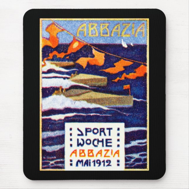 1912 Abbazia Speed Boat Races Mouse Mat (Front)