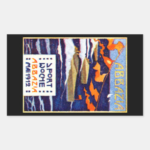 1912 Abbazia Speed Boat Races Rectangular Sticker