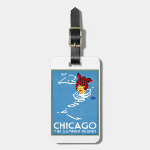 1912 Chicago, The Summer Resort Luggage Tag