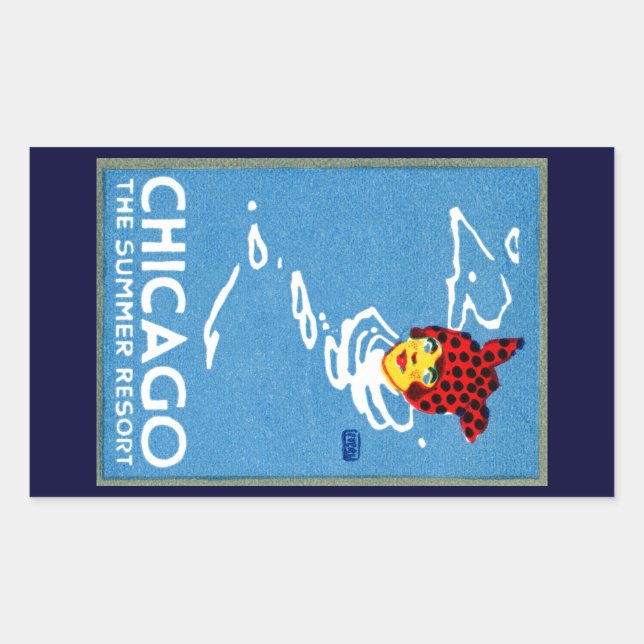 1912 Chicago, The Summer Resort Rectangular Sticker (Front)