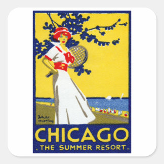 1912 Chicago, The Summer Resort Square Sticker