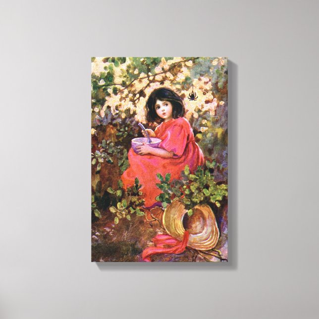 1912 FAIRYTALE BOOKART MISS MUFFETT WRAPPED CANVAS (Front)