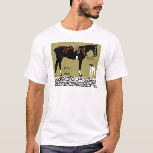 1912 Ludwig Hohlwein Horse Riding Poster Art T-Shirt