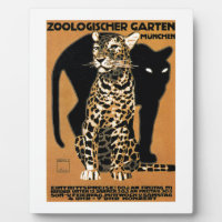 1912 Ludwig Hohlwein Leopard Munich Zoo Poster
