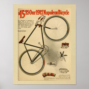 1912 Napoleon Bicycle Colour Ad Art Print