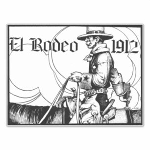 1912 Rodeo Cowboy Country western Art 
