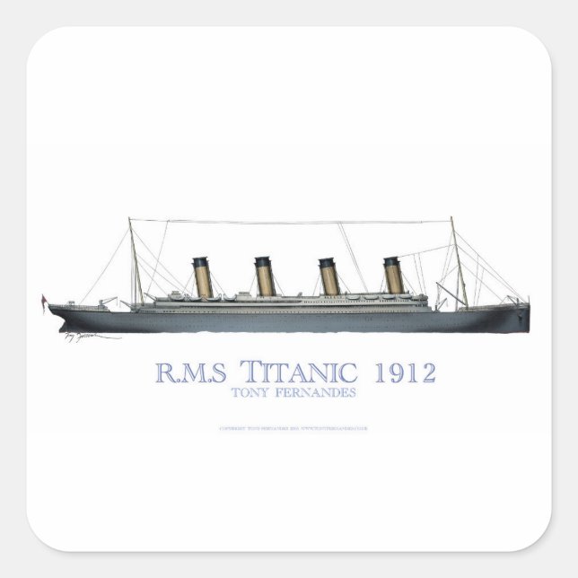 1912 Titanic 1 Square Sticker (Front)