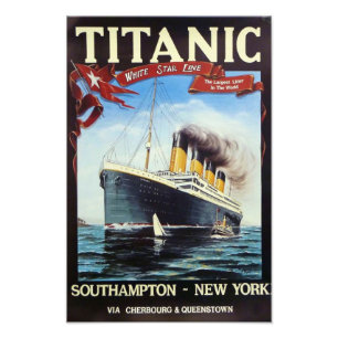 1912 Titanic White Star Line Vintage Photo Print