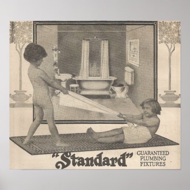 1913 Bath fixtures advertisement Poster (Front)