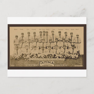 1913 Brooklyn Dodgers Fatima Tobacco Card Print