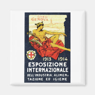 1913 Genova Expo Poster Magnet