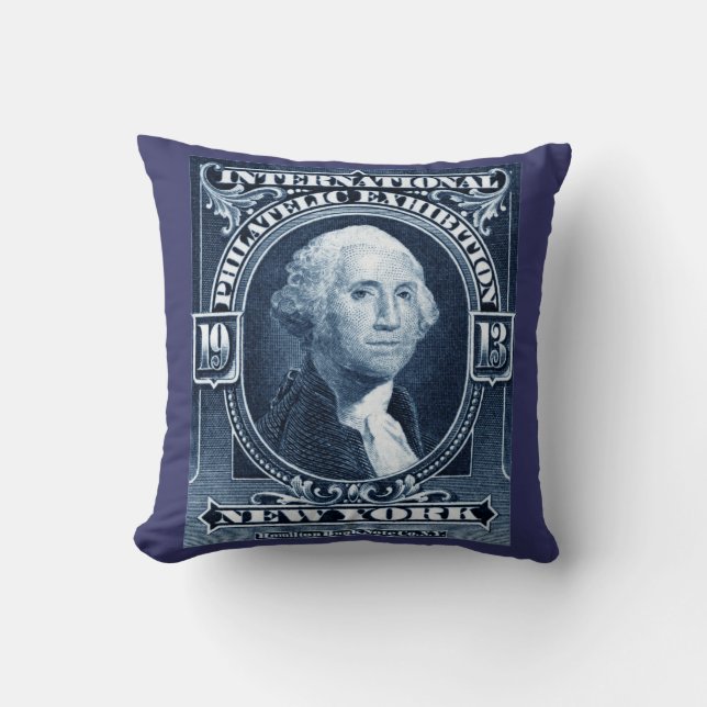 1913 New York Philatelic Exhibit Cushion (Front)