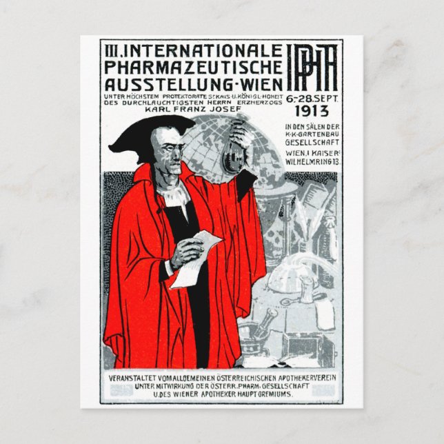 1913 Vienna Pharmacy Poster Postcard (Front)