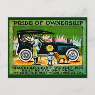 1914 Chandler Automobile Poster Postcard