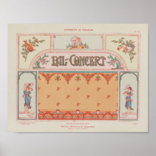 1914 Charayron Pochoir Art Ornament Pl27 Poster