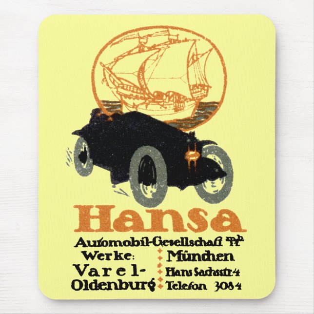 1914 Hansa Automobile Mouse Mat (Front)