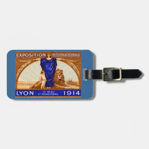 1914 Lyon International Expo Poster Luggage Tag