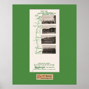 1914 Map, Callao Utah to Fort Shelborn Nevada Poster