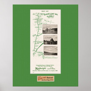 1914 Map, Sugar Loaf Mt to Hot Creek Range Poster