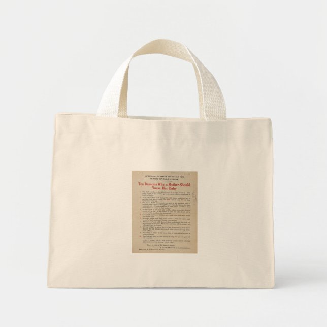 1914 NYC Breastfeeding Advocacy PSA Mini Tote Bag (Front)