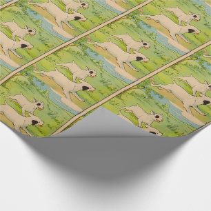 1914 two dogs running wrapping paper