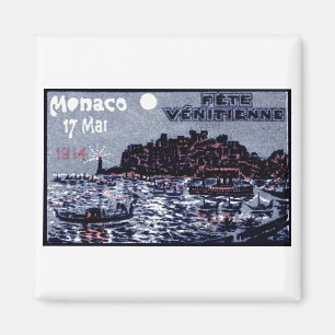 1914 Venetian Festival of Monaco Magnet