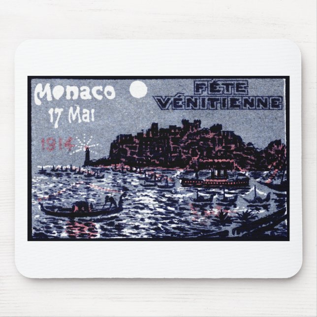 1914 Venetian Festival of Monaco Mouse Mat (Front)