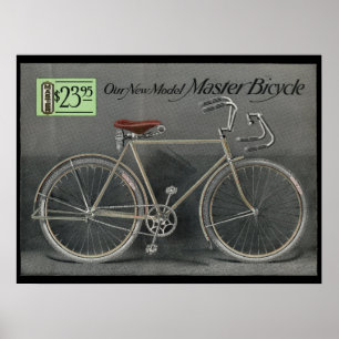 1914 Vintage Sears Master Bicycle Ad Art Poster