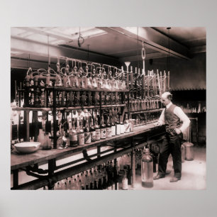1914 WHISKEY TEST LABORATORY POSTER