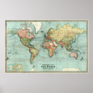1914 World map Poster