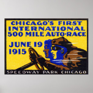 1915 Chicago Auto Race Poster