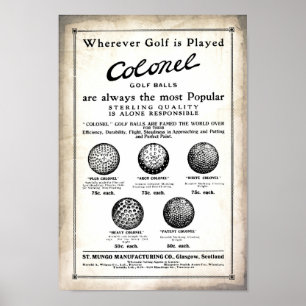 1915 Colonel Golf Balls Advertisement Print