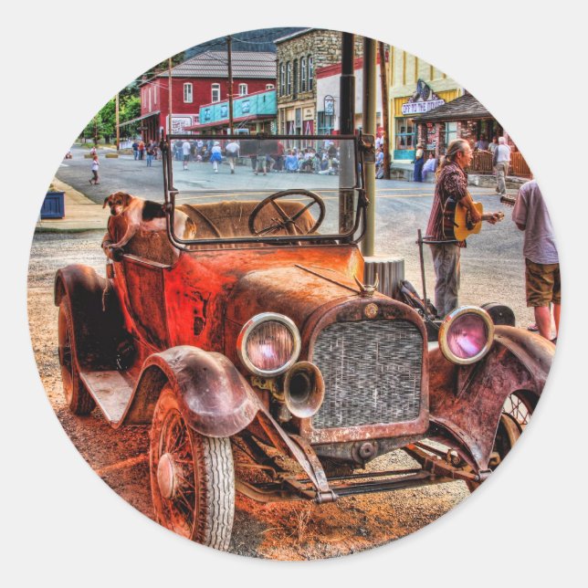 1915 DODGE CLASSIC ROUND STICKER (Front)