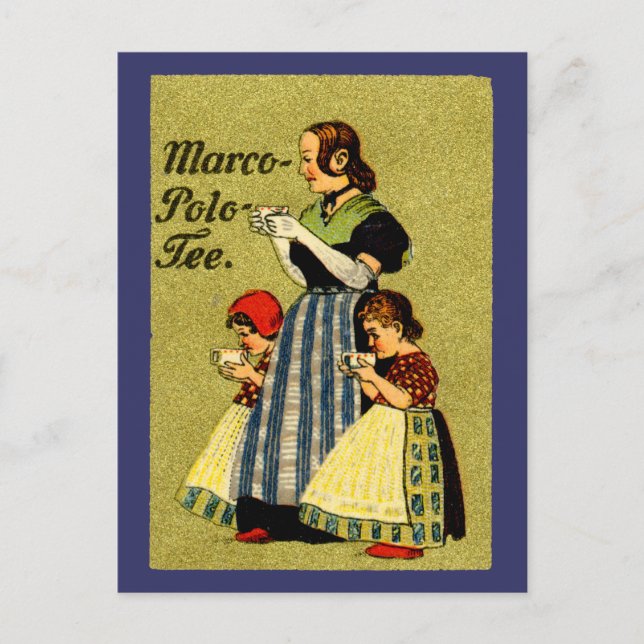1915 Enjoy Marco Polo Tea Postcard (Front)