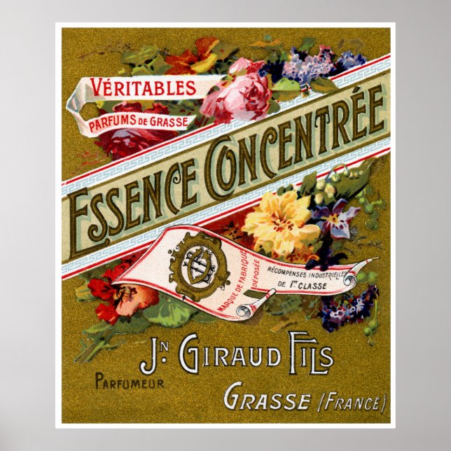 1915 Essence Concentree French perfume Poster (Front)