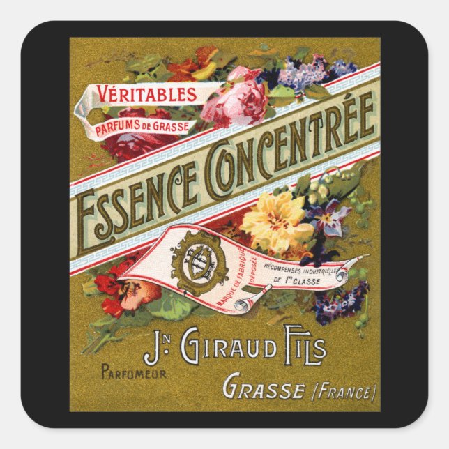 1915 Essence Concentree French perfume Square Sticker (Front)