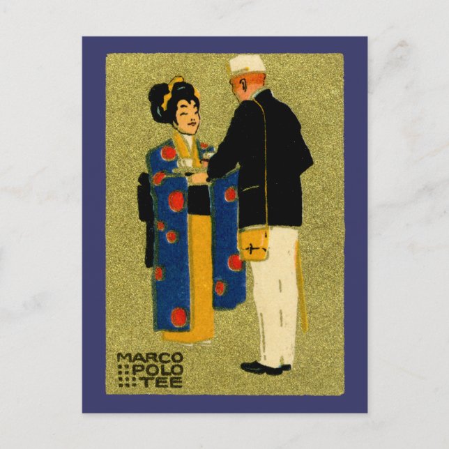 1915 Marco Polo Tea Postcard (Front)